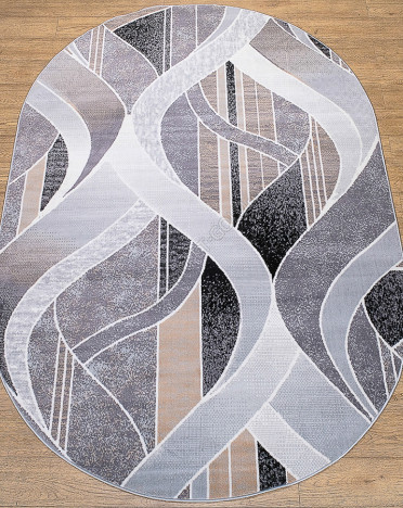 Ковер российский 15792-10734 Лайла де Люкс (Полипропилен, бежевый, серый) овальный