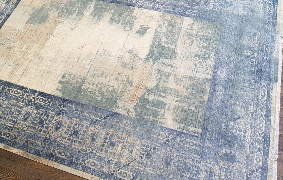 Турецкий ковер Art Deco Vintage 3035A ЦВЕТ CREAM2 / BLUE2