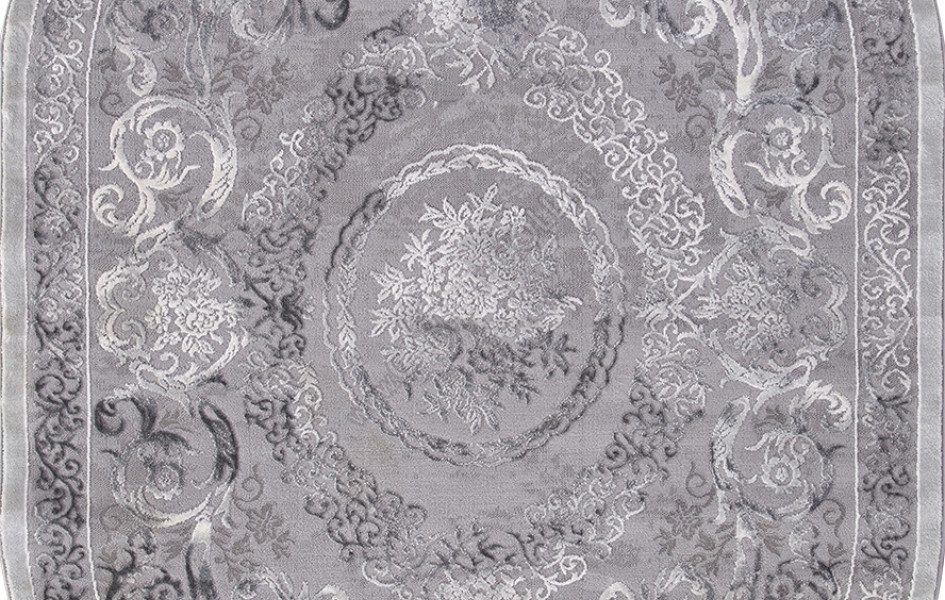 Ковер турецкий овальный 03760A GREY - коллекция ARMINA
