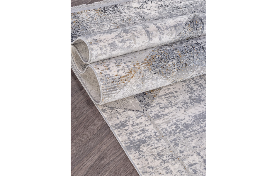 Турецкий ковер из вискозы B096A - CREAM / D.GRAY MAXELL