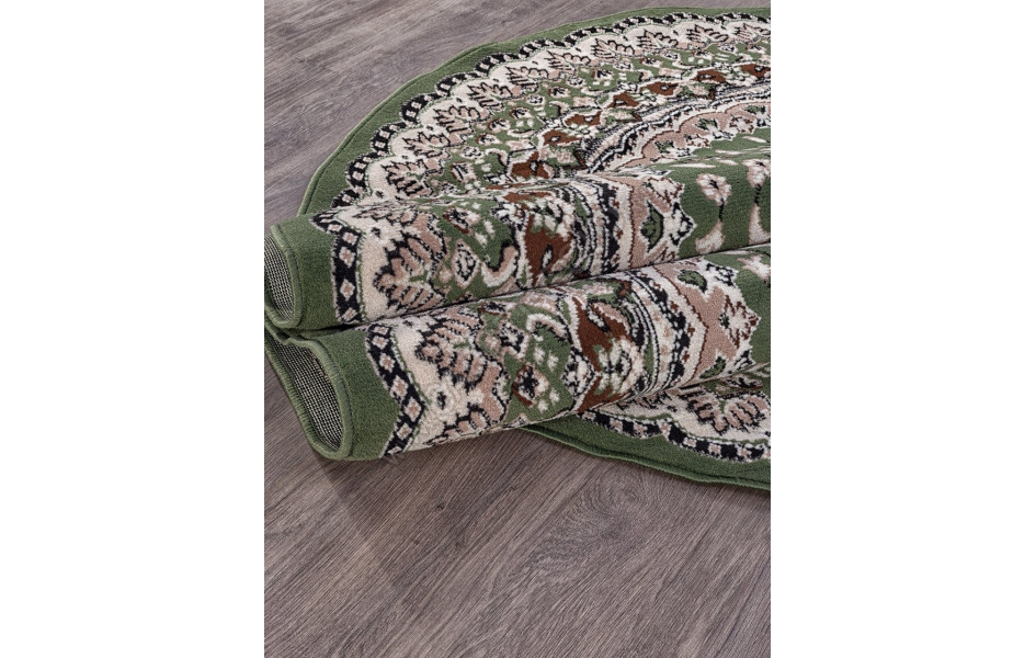 Ковер D504 - зеленый - Овал - коллекция GAVANA