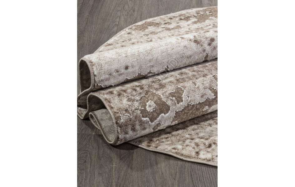 Ковер в стиле модерн F173 - BEIGE - Овал - коллекция ALABAMA