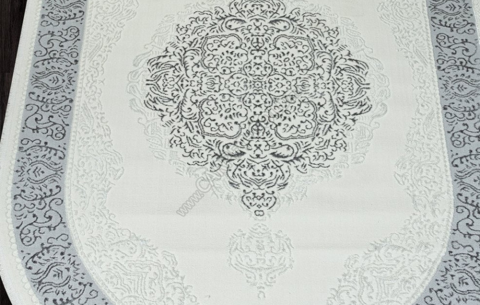 Ковер 00759B - CREAM HB / GREY FDY - Овал - коллекция SAHARA